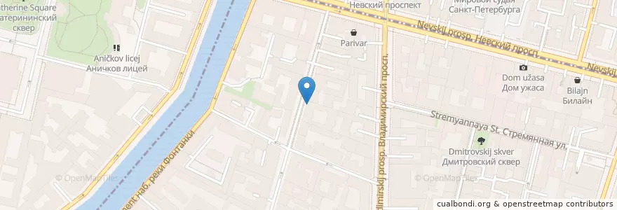 Mapa de ubicacion de Ватерлоо en Russland, Föderationskreis Nordwest, Oblast Leningrad, Sankt Petersburg, Центральный Район.