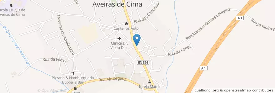 Mapa de ubicacion de Centro Médico de Aveiras de Cima en 포르투갈, Lisboa, Alentejo, Lezíria Do Tejo, Azambuja, Aveiras De Cima.