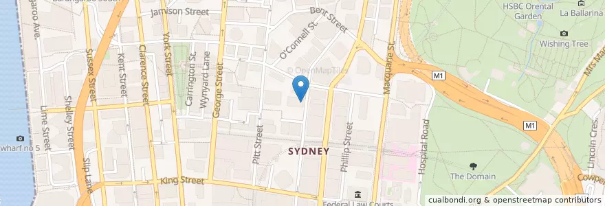 Mapa de ubicacion de The Naked Duck en Australie, Nouvelle Galles Du Sud, Council Of The City Of Sydney, Sydney.