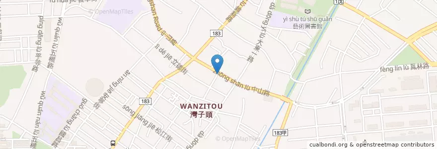 Mapa de ubicacion de 中國信託商業銀行 en Taiwan, Kaohsiung, Fengshan.