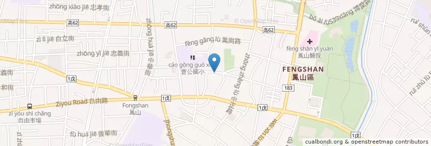 Mapa de ubicacion de 鳳山揪棧 en تایوان, کائوهسیونگ, 鳳山區.