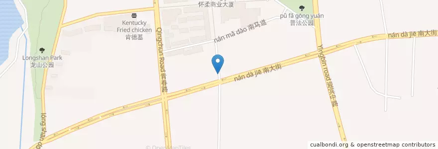 Mapa de ubicacion de 肪膳牌楼 en China, Pequim, Hebei, 怀柔区 / Huairou.