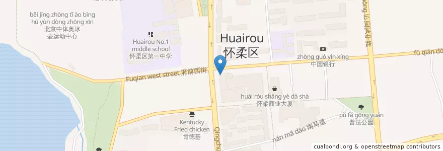 Mapa de ubicacion de McDonald's en China, Beijing, Hebei, Huairou District.