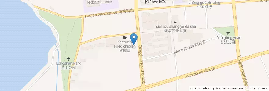 Mapa de ubicacion de 安心美意天社区餐厅 en الصين, بكين, خبي, 怀柔区 / Huairou.