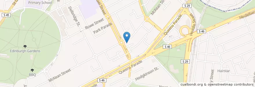Mapa de ubicacion de Clifton Hill Presbyterian Church en Австралия, Виктория, City Of Yarra.