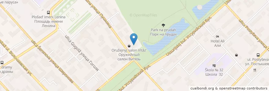 Mapa de ubicacion de Мед Центр Мирит en Rússia, Distrito Federal Oriental, Krai De Khabarovsk, Городской Округ Хабаровск.