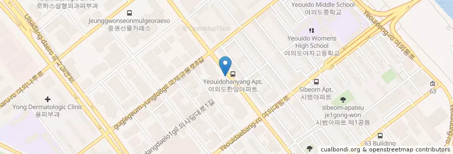 Mapa de ubicacion de OhyangJangyouk en 韩国/南韓, 首尔, 永登浦區, 여의동.