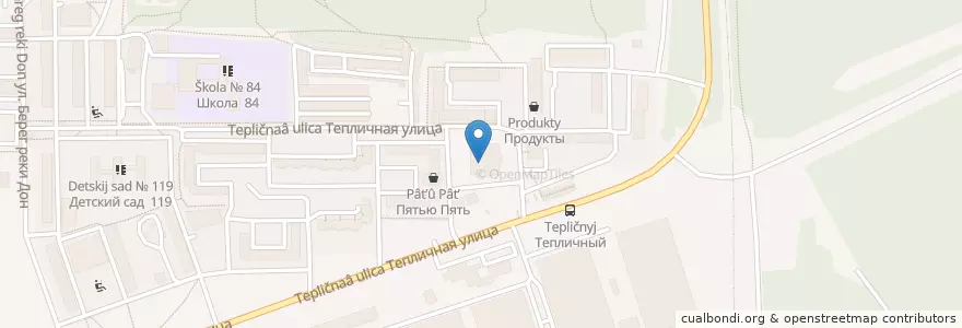Mapa de ubicacion de Qiwi en Rusia, Distrito Federal Central, Óblast De Vorónezh, Городской Округ Воронеж.