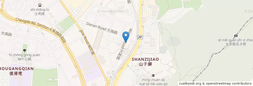 Mapa de ubicacion de 星巴客 en تایوان, 新北市, تایپه, 士林區.