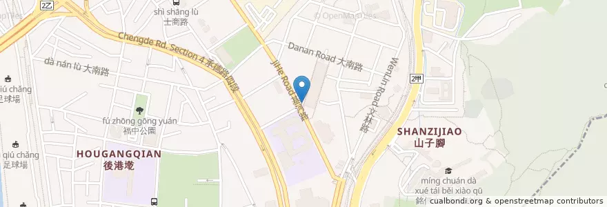 Mapa de ubicacion de 지파이 맛집 en 타이완, 신베이 시, 타이베이시, 스린 구.