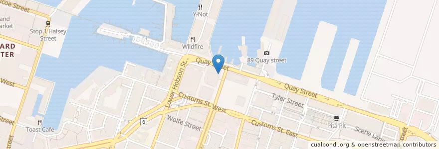 Mapa de ubicacion de Dirty laundry en نیوزیلند, Auckland, Waitematā.