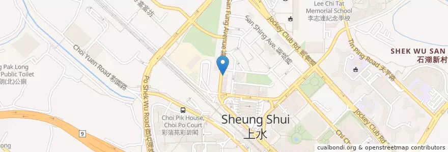 Mapa de ubicacion de 龍豐藥房 Lung Fung Dispensary en 중국, 홍콩, 광둥성, 신제, 北區 North District.