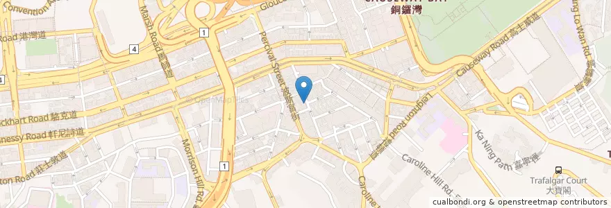 Mapa de ubicacion de Fleur de Sel en 中国, 广东省, 香港 Hong Kong, 香港島 Hong Kong Island, 新界 New Territories, 灣仔區 Wan Chai District.
