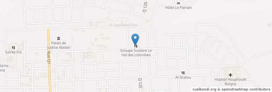 Mapa de ubicacion de Groupe Scolaire Le nid des colombes en Côte D’Ivoire, Abidjan, Abobo.
