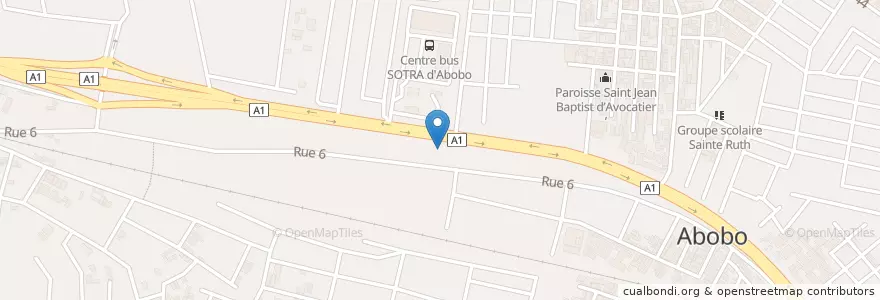 Mapa de ubicacion de Oryx Energies en Côte D’Ivoire, Abidjan, Abobo.