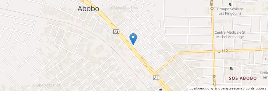 Mapa de ubicacion de Cité Médicale La Roseraie en Кот-Д’Ивуар, Абиджан, Abobo.