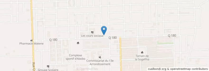 Mapa de ubicacion de Pharmacie Yarapha en Côte D'Ivoire, Abidjan, Abobo.