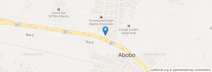 Mapa de ubicacion de Pharmacie Magnificat en Côte D’Ivoire, Abidjan, Abobo.