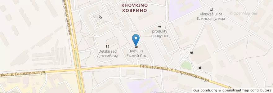 Mapa de ubicacion de Рыжий Лис en Russland, Föderationskreis Zentralrussland, Moskau, Nördlicher Verwaltungsbezirk, Район Ховрино.