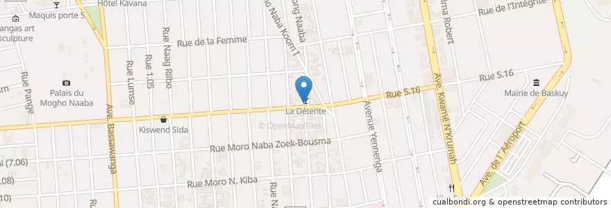 Mapa de ubicacion de Bonne viande chez El Hadj en ブルキナファソ, Centre, Kadiogo, ワガドゥグー.