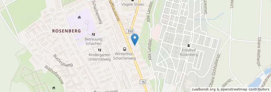 Mapa de ubicacion de Aikido Winterthur en Швейцария, Цюрих, Bezirk Winterthur, Winterthur.