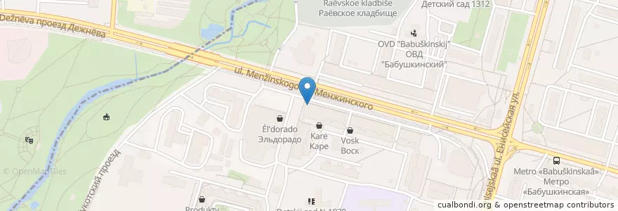 Mapa de ubicacion de А-мега en Russia, Distretto Federale Centrale, Москва, Северо-Восточный Административный Округ, Бабушкинский Район.