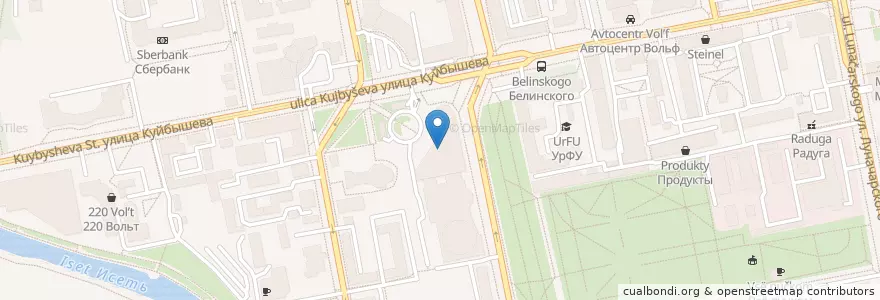 Mapa de ubicacion de La Ronde en Rússia, Уральский Федеральный Округ, Свердловская Область, Городской Округ Екатеринбург.