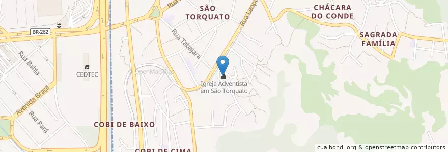 Mapa de ubicacion de Igreja Adventista em São Torquato en ブラジル, 南東部地域, エスピリト サント, Região Geográfica Intermediária De Vitória, Região Metropolitana Da Grande Vitória, ヴィラ・ヴェーリャ, Microrregião Vitória.