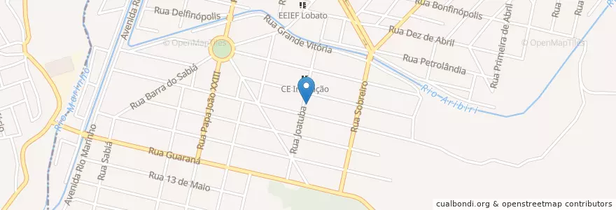 Mapa de ubicacion de Igreja Adventista en 브라질, 남동지방, 이스피리투산투, Região Geográfica Intermediária De Vitória, Região Metropolitana Da Grande Vitória, 빌라벨랴, Microrregião Vitória.