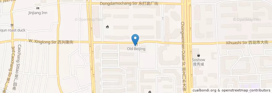Mapa de ubicacion de Old Beijing en China, Pequim, Hebei, 东城区.