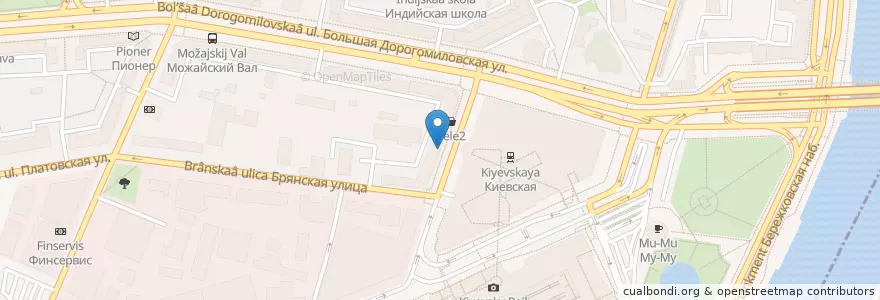 Mapa de ubicacion de Крошка Картошка en Russia, Distretto Federale Centrale, Москва, Западный Административный Округ, Район Дорогомилово.