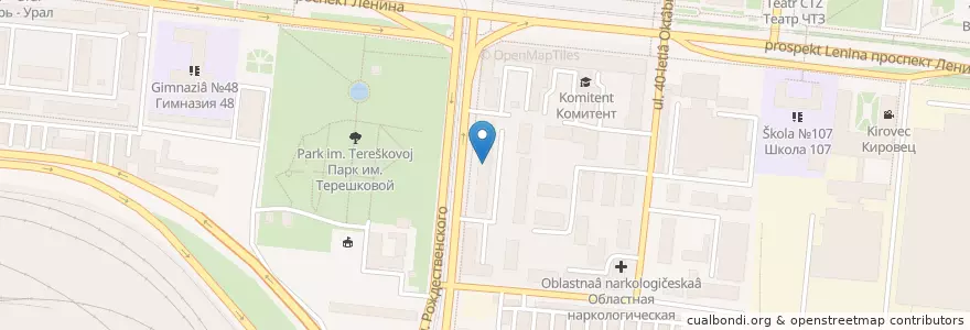Mapa de ubicacion de Еда 24 en 러시아, Уральский Федеральный Округ, 첼랴빈스크 주, Челябинский Городской Округ.