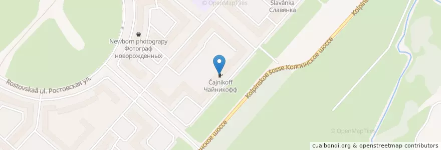Mapa de ubicacion de Гуд Бар(сеть Чайникофф) en Russland, Föderationskreis Nordwest, Oblast Leningrad, Sankt Petersburg, Пушкинский Район, Schuschary.