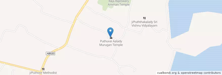 Mapa de ubicacion de Puthuvai Aalady Murugan Temple en Sri Lanka, வட மாகாணம், யாழ்ப்பாணம் மாவட்டம்.