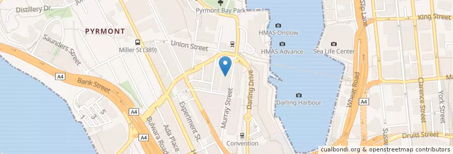 Mapa de ubicacion de Langports en Avustralya, New South Wales, Council Of The City Of Sydney, Sydney.
