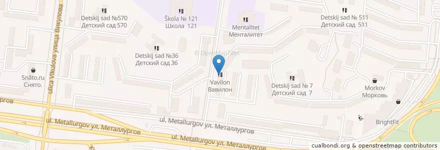 Mapa de ubicacion de Вавилон en Russia, Уральский Федеральный Округ, Свердловская Область, Городской Округ Екатеринбург.