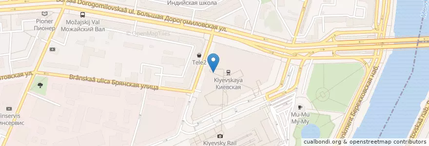 Mapa de ubicacion de Best Kebab en ロシア, 中央連邦管区, モスクワ, Западный Административный Округ, Район Дорогомилово.