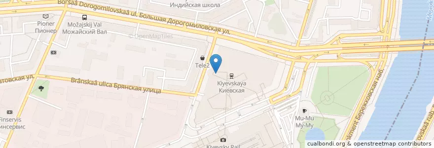 Mapa de ubicacion de Yam Kee en Rússia, Distrito Federal Central, Москва, Западный Административный Округ, Район Дорогомилово.