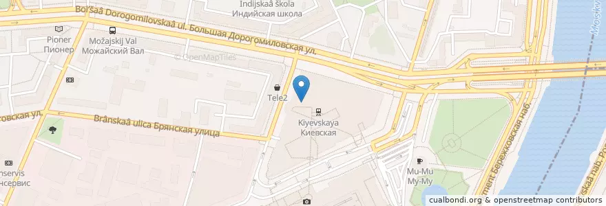 Mapa de ubicacion de Воккер en Russie, District Fédéral Central, Moscou, Западный Административный Округ, Район Дорогомилово.