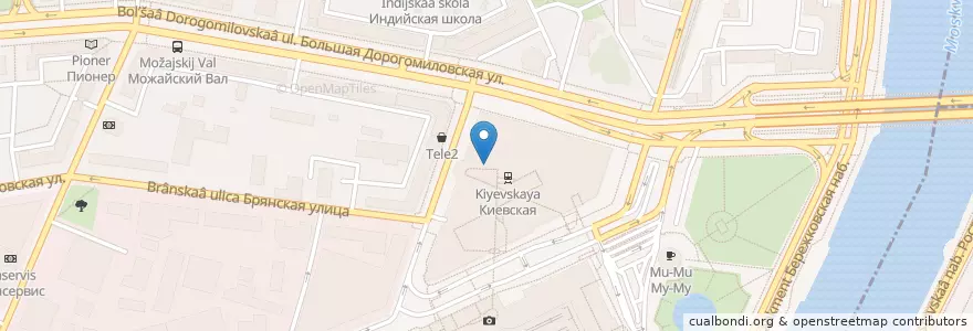 Mapa de ubicacion de Sushilka en Rusland, Centraal Federaal District, Moskou, Западный Административный Округ, Район Дорогомилово.