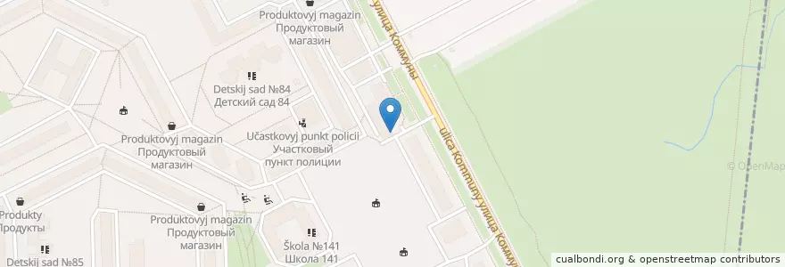 Mapa de ubicacion de Арника en Russie, District Fédéral Du Nord-Ouest, Oblast De Léningrad, Saint-Pétersbourg, Красногвардейский Район, Округ Ржевка.