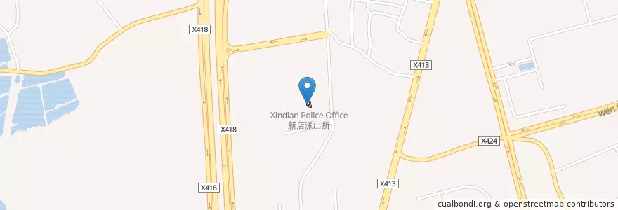Mapa de ubicacion de 新店派出所 en 중국, 푸젠성, 샹안구.