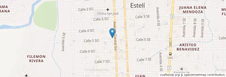 Mapa de ubicacion de Petronic Central en Nicarágua, Estelí, Estelí (Municipio), Estelí.