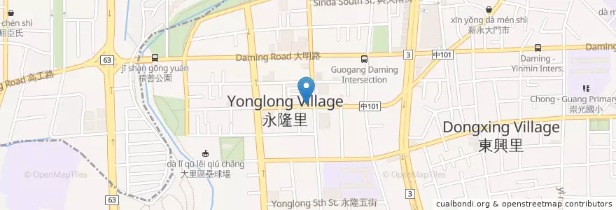 Mapa de ubicacion de 永隆七街永隆路口 en 台湾, 台中市, 大里区.