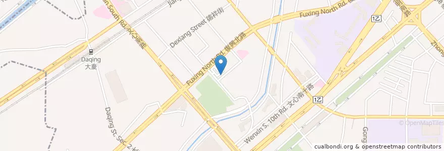 Mapa de ubicacion de 樹德停車場 en 臺灣, 臺中市, 南區.