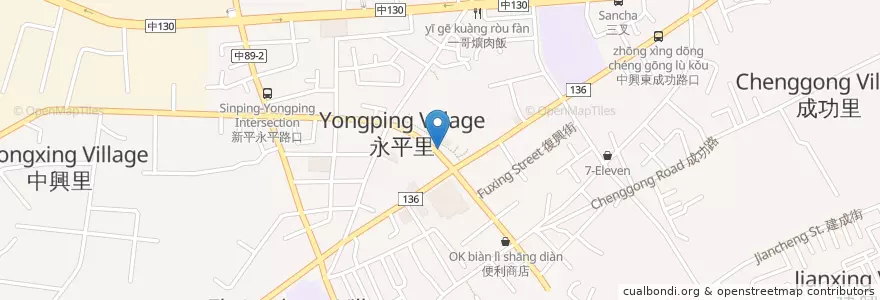 Mapa de ubicacion de 太平區運動場 en Taiwan, Taichung, 太平區.