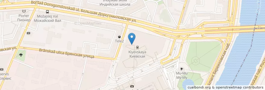 Mapa de ubicacion de Джери Вингс en Russie, District Fédéral Central, Moscou, Западный Административный Округ, Район Дорогомилово.