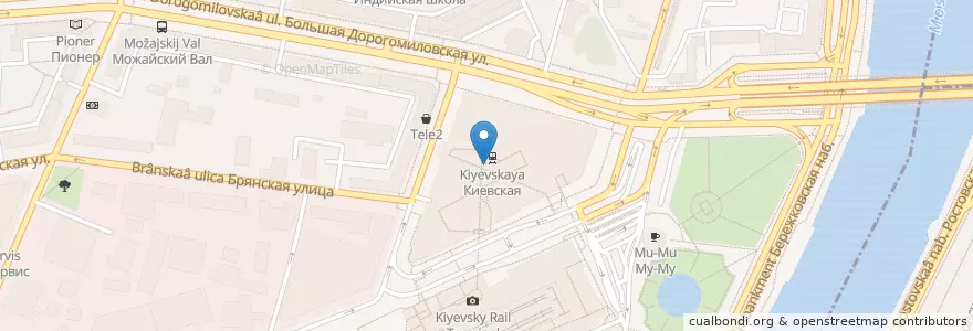 Mapa de ubicacion de Синнабон en روسیه, Центральный Федеральный Округ, Москва, Западный Административный Округ.