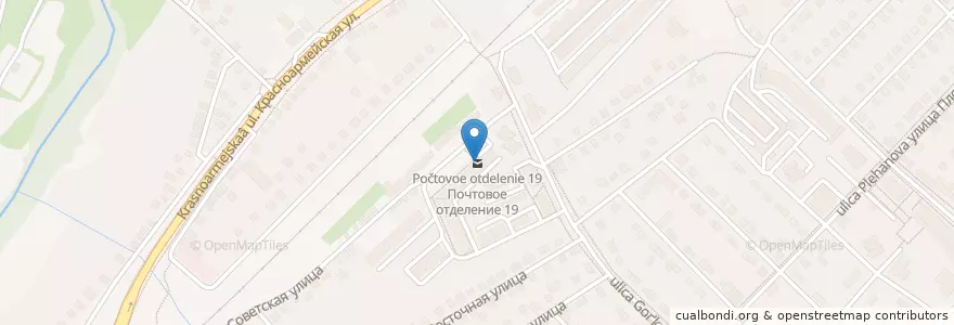 Mapa de ubicacion de Почтовое отделение 19 en Rusland, Centraal Federaal District, Oblast Belgorod, Белгородский Район, Городской Округ Белгород.