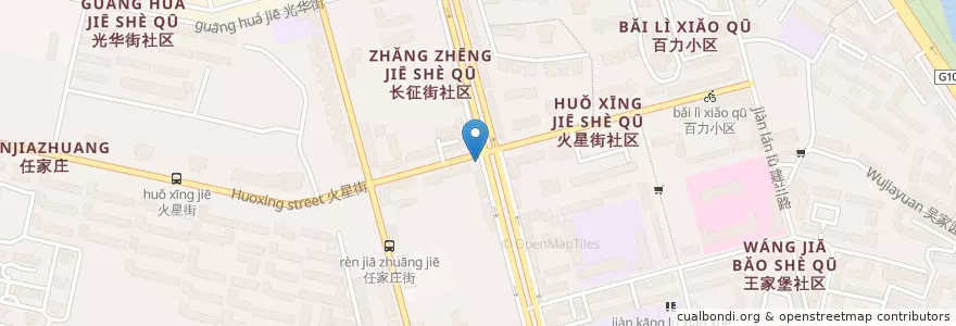 Mapa de ubicacion de 501咖啡 en 中国, 甘肃省, 兰州市 (Lanzhou), 敦煌路街道.